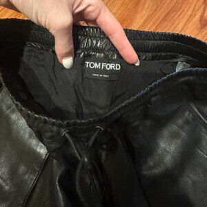 Tom Ford Black Leather Shorts